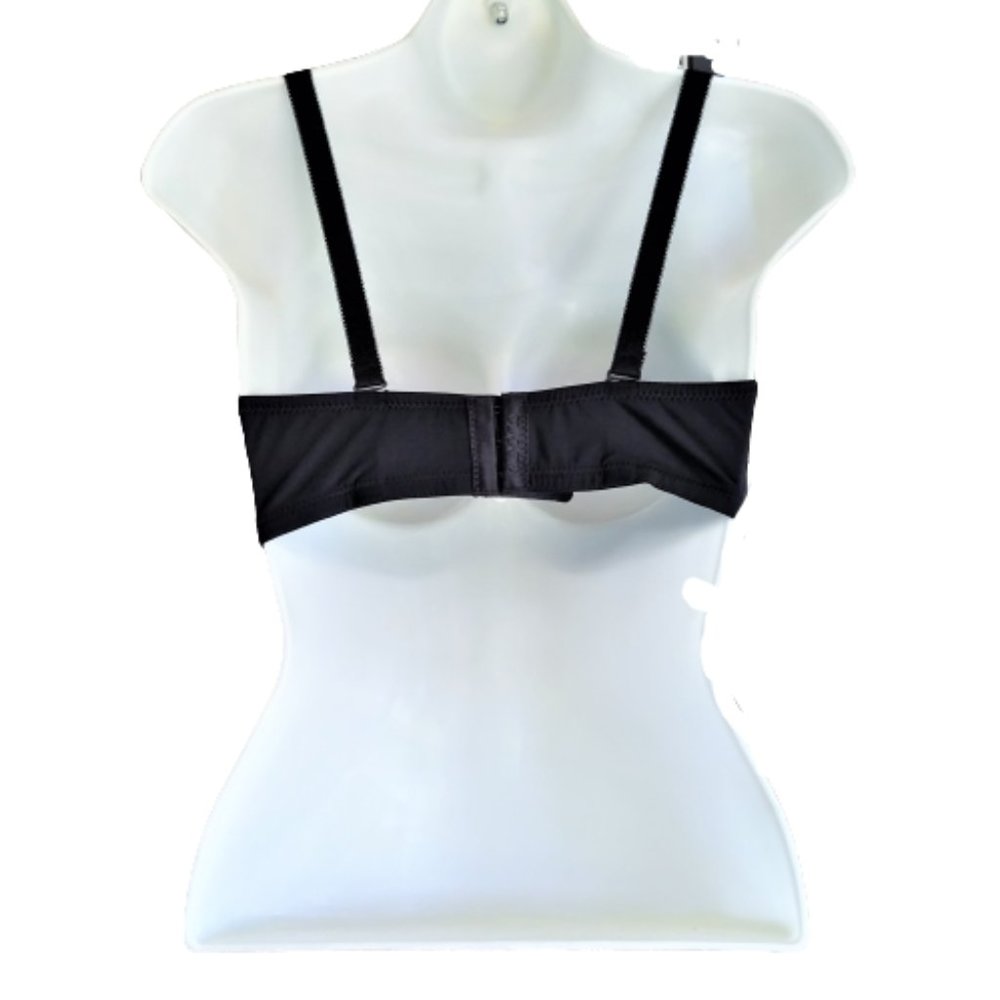 36D Black/White Polka Dot Push Up, Underwire Convertible Padded Bra NWT - Picture 3 of 10